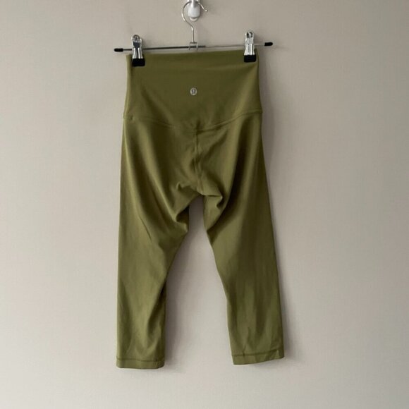 Lululemon 2022 Align High-Rise Crop 17" Activewear Leggings Bronze Green 2 - Picture 3 of 7